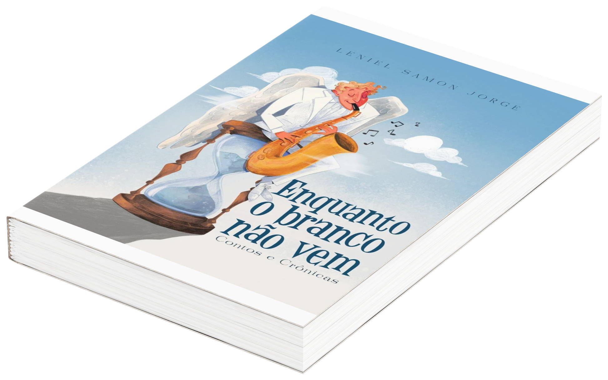 Mockup do livro Enquanto o branco não vem, em capa dura