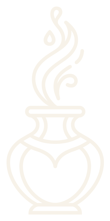Ânfora com chama — símbolo da Rasayana